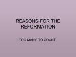 reason for the reformation