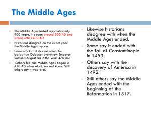 The Middle Ages - The Heritage School