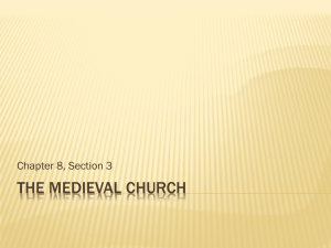 The Medieval Church - Methacton School District