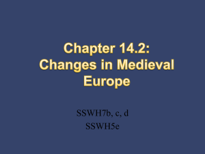 Changes in Medieval Europe
