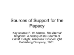 Sources of Support for the Papacy