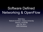 Software Defined Networking & OpenFlow