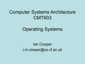 Operating Systems - Cardiff University