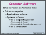 Computer Software - Welcome to the UNC Department of