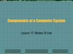 Modes of Use Presentation