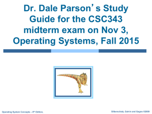 STUDY GUIDE FOR THE MIDTERM EXAM of Tuesday November 3