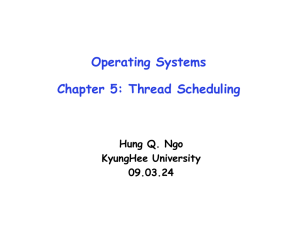 Scheduling - Ubiquitous Computing Lab