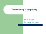 Trustworthy Computing