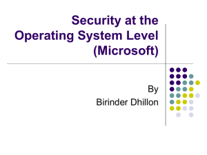 Security at the Operating System Level (Microsoft)