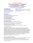 TEXAS A&amp;M UNIVERSITY – COMMERCE CSCI 530 OPERATING SYSTEMS Tentative Course Syllabus