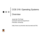 COS 318: Operating Systems  Overview