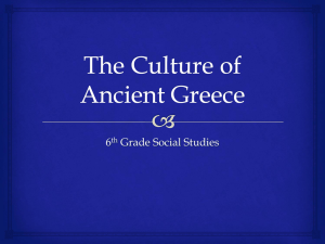 The Culture of Ancient Greece