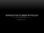 INTRODUCTION TO GREEK MYTHOLOGY