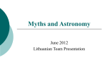 Myths and Astronomy Lithuania