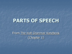 Parts of Speech - St. John's High School