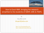 AWA Essay PPTX - Free GRE GMAT Class