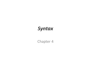 Syntax