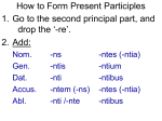 How to Form Present Participles