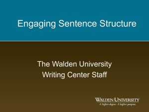 Engaging Sentence Structure
