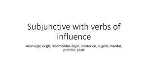 Subjunctive with verbs of influence