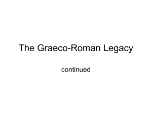 The Graeco-Roman Legacy