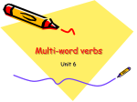 Multi-word verbs