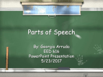 Parts of Speech