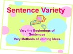 Sentence Variety