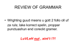 1- Review Of Basic Grammar