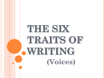 The Six Traits of Writing