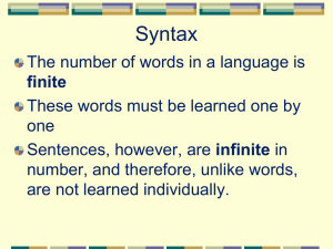 Syntax