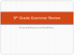 9th Grade Grammar Review - River Dell Regional School District
