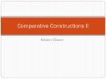 Comparative Constructions II