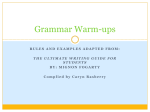 Grammar Warm-ups