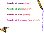 Adverbs of frequency