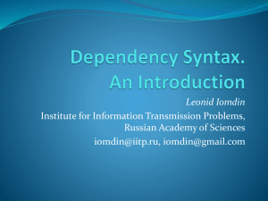 Lecture 4 - ufal wiki