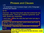 12.1 phrases and clauses