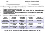 Name Vocabulary Practice Unit