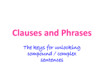 Clauses and Phrases