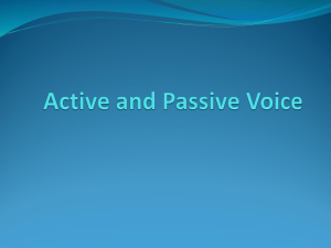 Active/Passive Voice