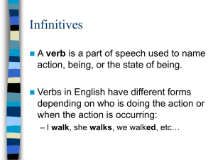 Infinitives - WaltripSpanish