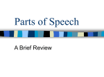 Parts of Speech