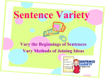 Sentence Variety