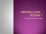 Writing Clinic – Session 1