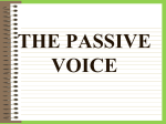 THE PASSIVE VOICE