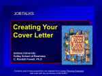 Creating Your Cover Letter