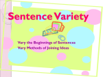 Sentence Variety