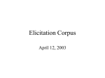 Elicitation Corpus