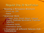 Regular Day 26 NonFiction