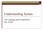 Understanding Syntax